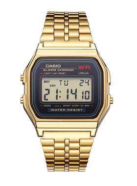 Casio卡西欧小方块手表男款学生电子手表正品A159WGEA-1D海外直邮