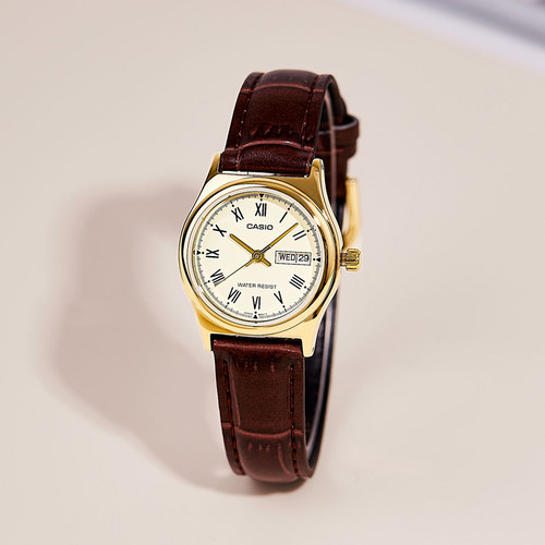 卡西欧女士指针森系时尚手表正品