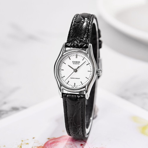 卡西欧女士防水时尚手表皮带石英