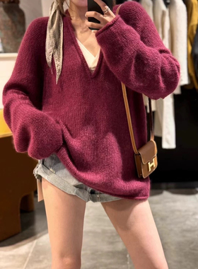 询价私信 设计师品牌CJZP 纯羊绒进口特种纱  套头上衣 女