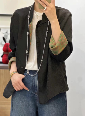 D鼎奢双面穿！非遗香云纱新中式真丝外套汉服女