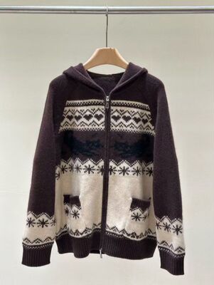 2025秋冬新款时尚百搭连帽拉链羊绒外套女宽松休闲百搭夹克上衣