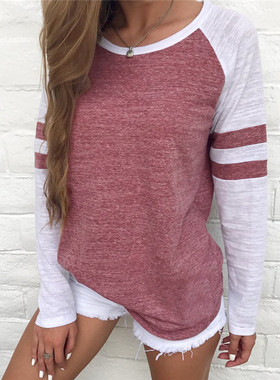 Long sleeve tops Women shirts 女士长袖T恤 Куртка