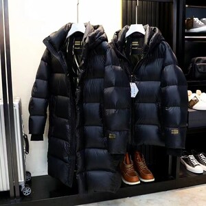 黑金高奢羽绒服2024新款冬季时尚加厚抗寒男女情侣休闲保暖外套潮
