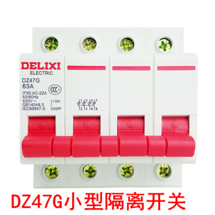 100A 德力西DZ47型隔离开关DZ47G 63A 40A 125A小型断路器HL30