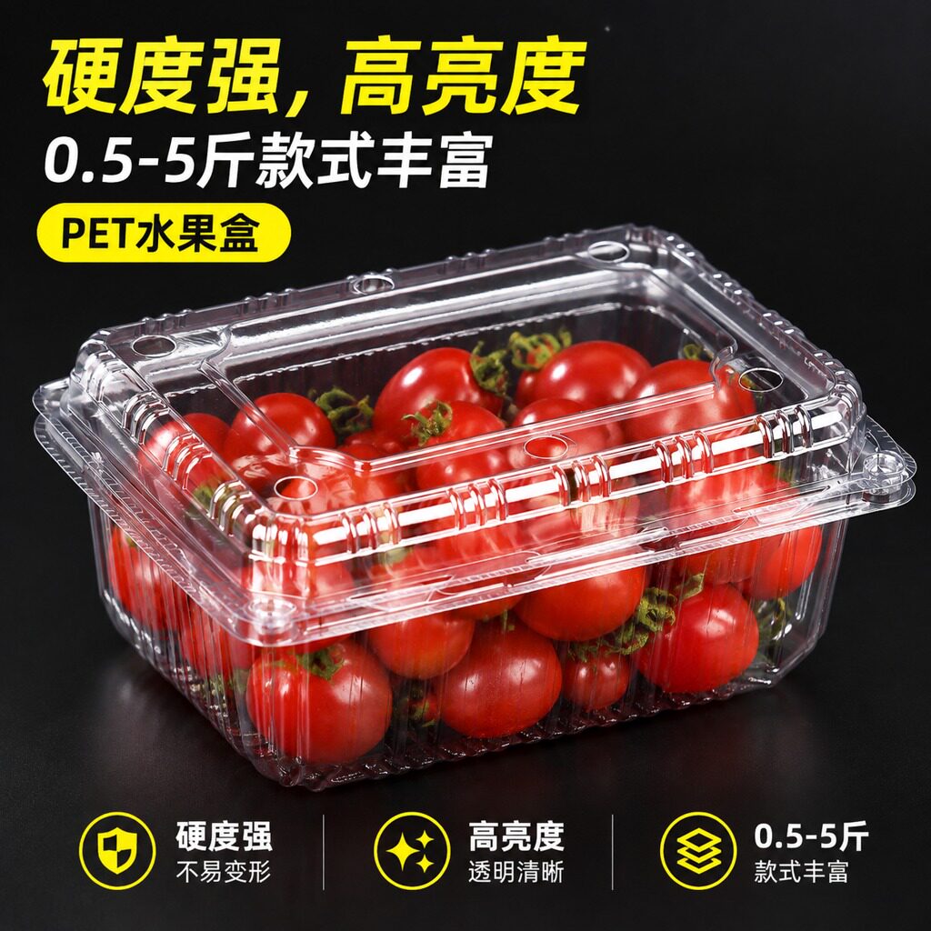 一次性透明有盖水果盒榴莲打包盒