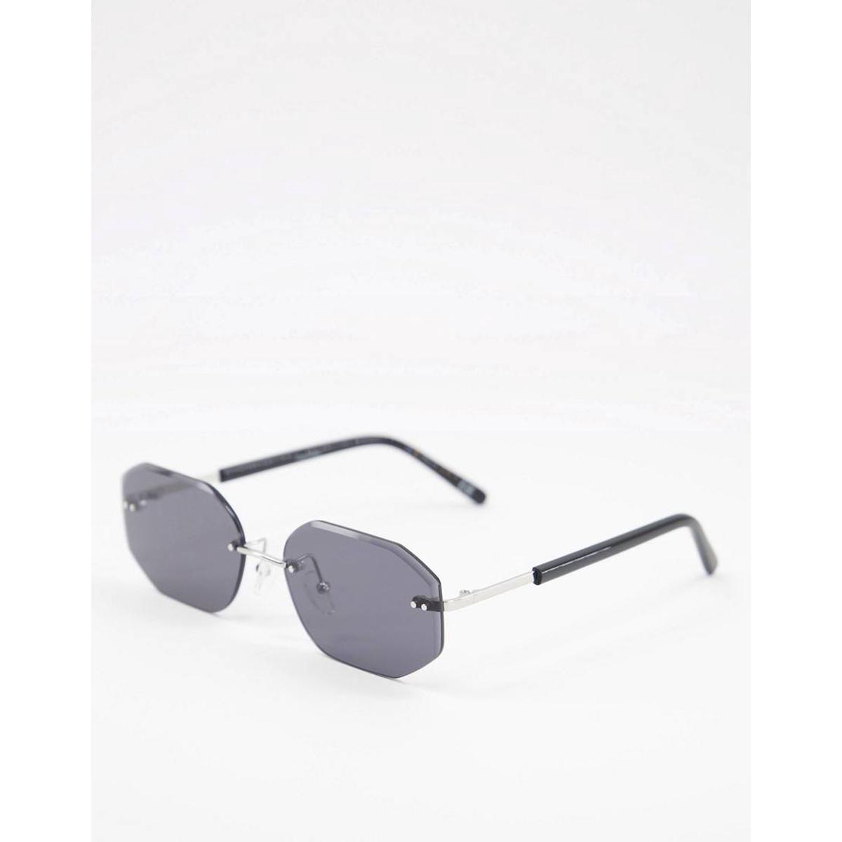 Design 90's 设计复古无框烟灰色镜片太阳眼镜黑色2022新款春夏
