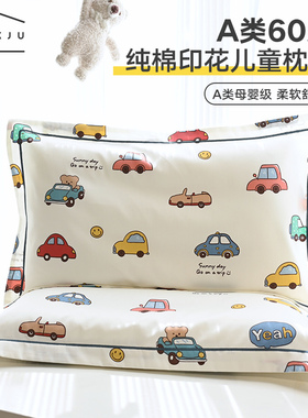 A类60支贡缎全棉儿童枕套乳胶30*50卡通纯棉35*55枕芯套宝宝枕头