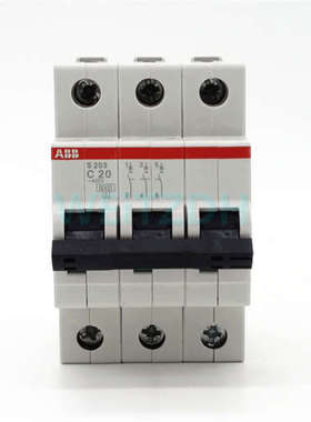 10年老店 ABB空气开关 S203-C20 小型断路器3P 三相400V 10113658