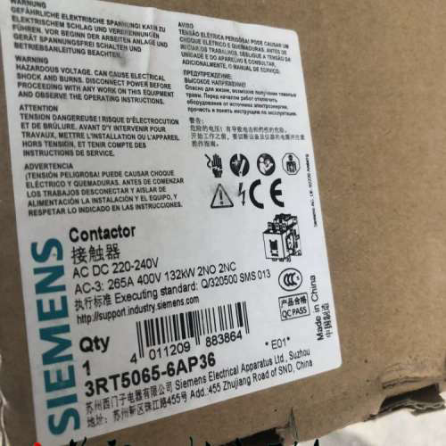 3RT5065-6AP36 AC DC 220V 库存外包装旧 详情询问客服
