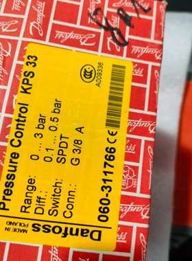 丹佛斯压力开关KPS33 060-311766 0-3bar全新原厂件现货议价