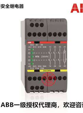 ABB安全继电器主模块系列 RT6， 24DC；2TLA010026R0000；1010334