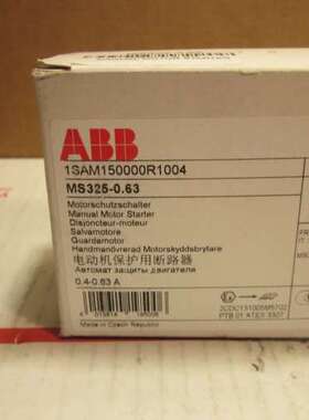 【全新原装正品】ABB马达保护器 MS325-0.63 ;10102128