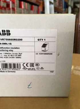 原装进口ABB绝缘监视器 1SVR750660R0500 / CM-IWN.6S