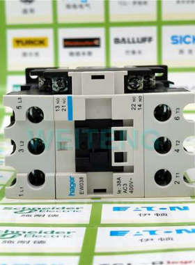 hager海格 EW038-C 接触器60A单相220V 常开接触点18.5KW导轨继电