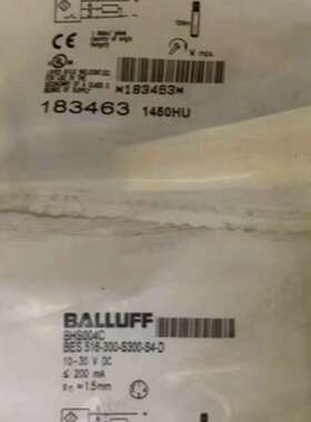 巴鲁夫耐高压接近开关BHS004C BES516-300-S300-S4-D液压油压专用