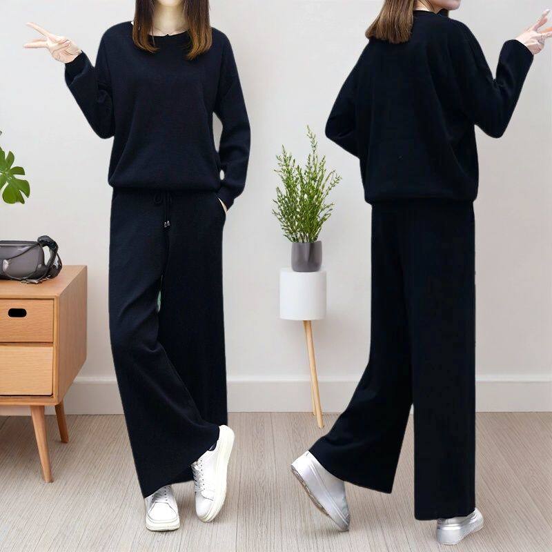 大码女装洋气套装女春秋新款胖mm遮肚子藏肉显瘦阔腿裤休闲两件套,女装/女士精品,休闲运动套装,淘宝优惠券,粉丝福利购,淘宝优惠卷