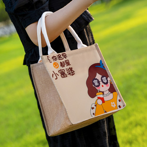 便携手提袋环保帆布包饭盒袋