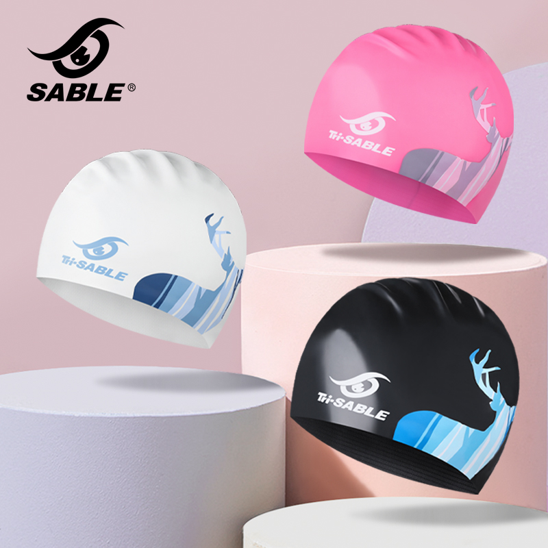 Sable黑貂女士成人防水游泳帽