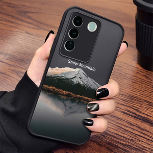 山水风景适用VIVO S17手机壳新款s18e全包s16pro防摔S15高级s12欧美磨砂s10pro软壳男硅胶y78+女y30透明y93s