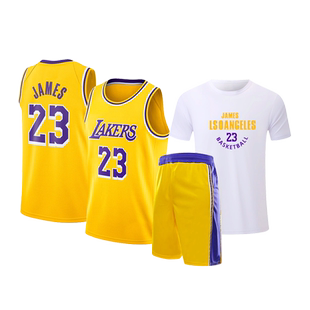 詹姆斯23号球衣湖人科比24库里东契奇儿童篮球训练服套装男女定制