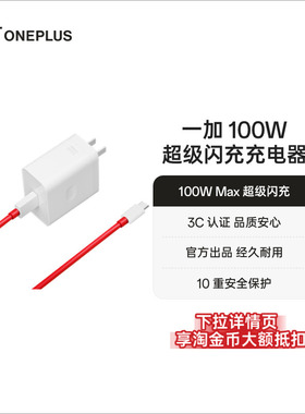 OPPO 一加SUPERVOOC 100W超级闪充充电器typec充电头usb插头快充适用一加12/一加11/一加Ace2手机配件