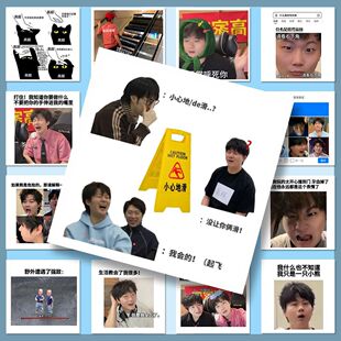 双高胎搞笑抽象表情包贴纸高超高越喜人奇妙夜爆款周边应援贴画