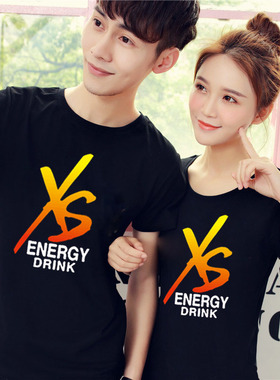 XS能量功能饮料工作服t恤定制半袖新款 安利宣传短袖宽松大码体恤