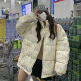 现货2024冬季新款刺绣短款宽松棉服B173-8316-P155-K238，女装棉衣/棉服，浙宝173