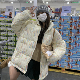 现货2024冬季新款刺绣短款宽松棉服B173-8316-P155-K238，女装棉衣/棉服，浙宝173
