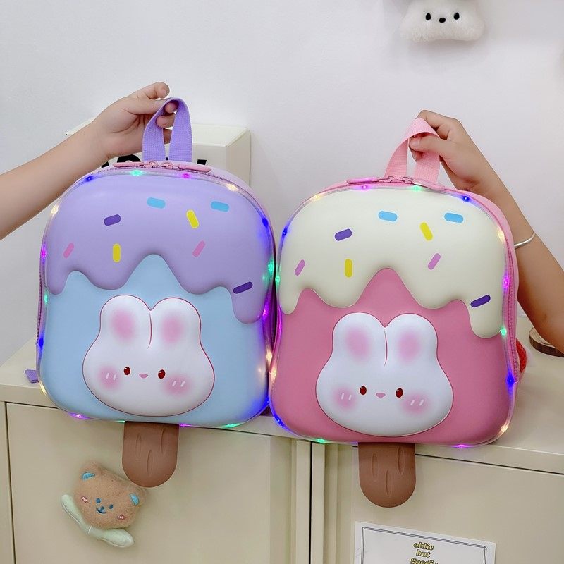 新款可爱兔子书包幼儿园女卡通入园双肩包小班轻便背包出游儿童包