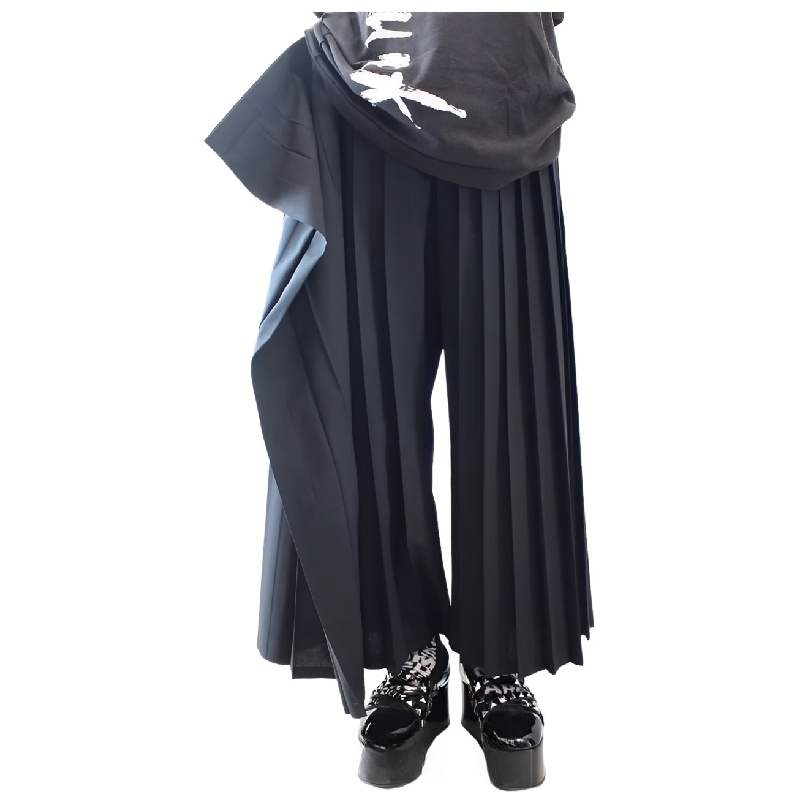 定制2025新款春季小众设计师女装不规则百褶风琴褶百搭时髦女裤