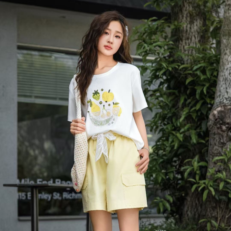 女大童时尚夏款休闲洋气短裤套装