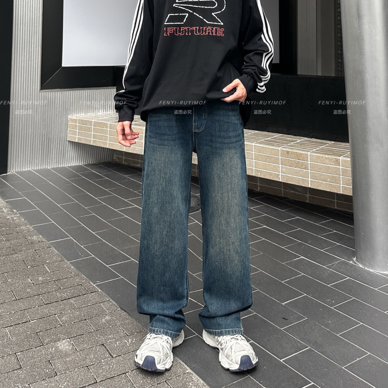2025秋季新款青少年牛仔小直筒裤