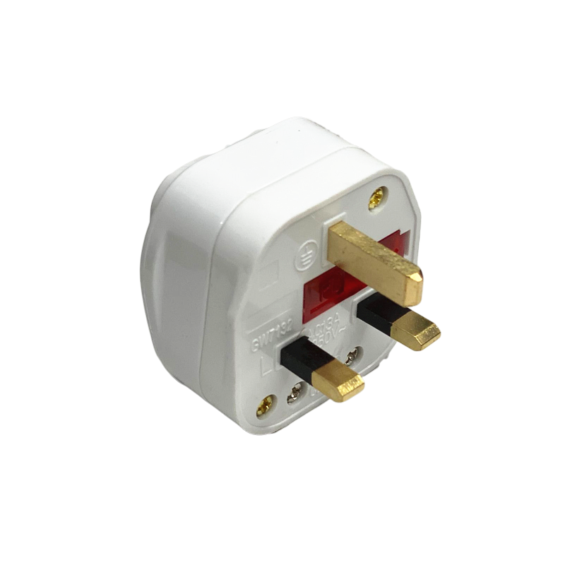 gw7132 英标接线英式插头带大开关 港版组装插头带13a fuse保险丝