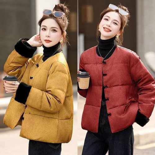 圆领单排扣保暖2025新款常规袖