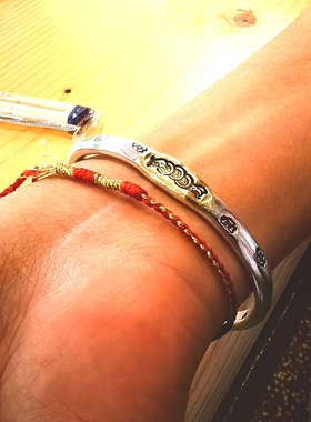 钱多多财神达摩蛋发财暴富手镯纯银鎏金定制款