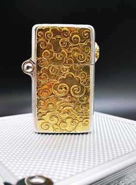 悟空齐天大圣祥云纯银纯金煤油打火机Zippo机芯通用定制礼品