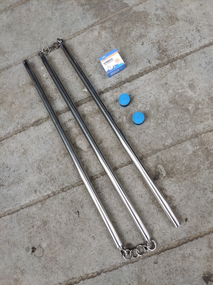 Martial arts performance three section stick diameter 2.2 competition double section stick variant stainless steel three section stick weighted three section stick