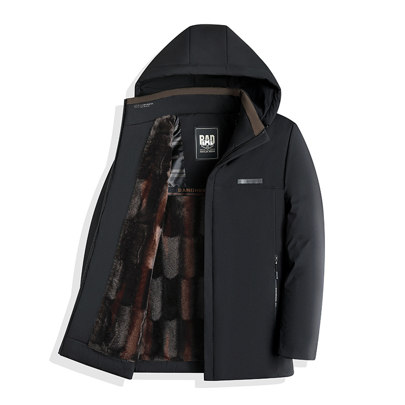 爸爸冬装外套加绒加厚款保暖季棉袄中老年人男士冬天棉服爷爷棉衣