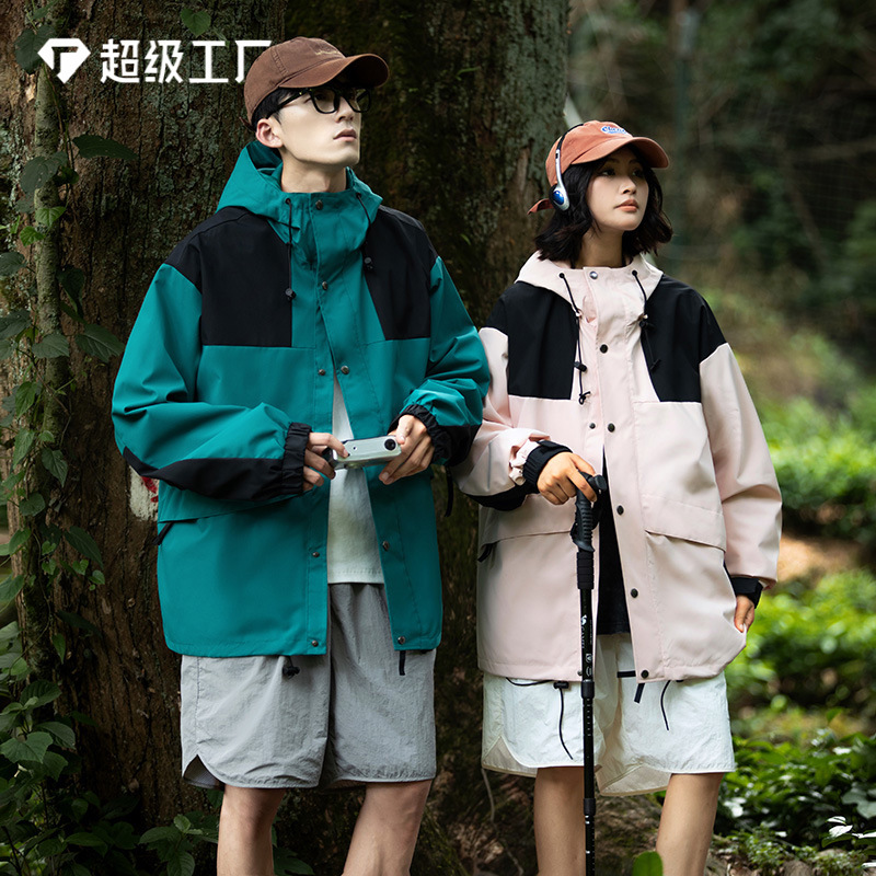 户外运动三合一冲锋衣摇粒绒内胆保暖外套男女款防风防水骑行服