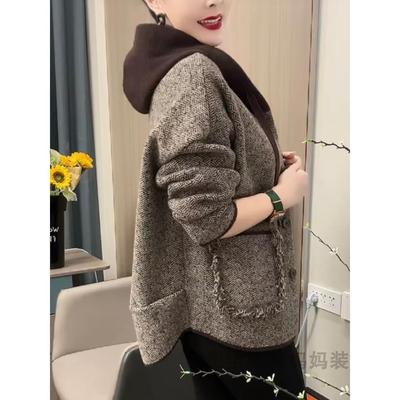 小香风短款外套女春秋新款韩版宽松显瘦百搭洋气减龄连帽夹克上衣