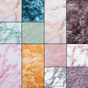 耐高温桌面台面贴膜防水防油橱柜门翻新贴自粘大理石仿真石纹墙纸