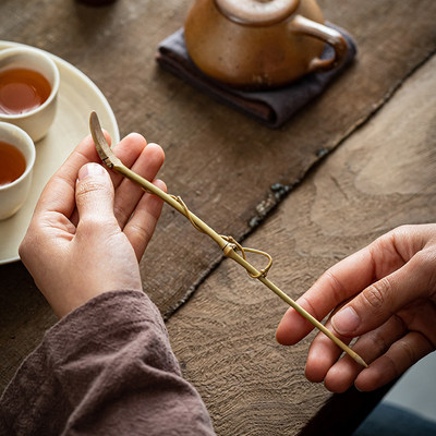 竹枝茶针茶勺茶锥配件通茶嘴茶道