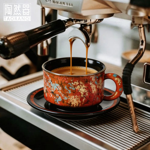 轻奢风咖啡杯带碟个人专用办公室高档高颜值马克杯家用水杯牛奶杯