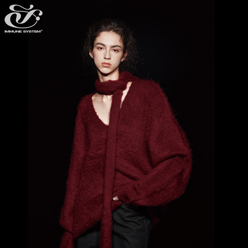 V领毛衣IMMUNESYSTEM