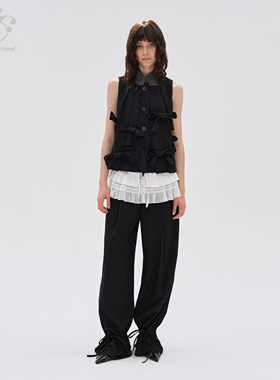 immune system 休闲可拆卸斜裙西裤长裤气球裤