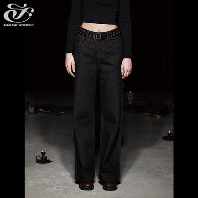 原牛直筒原牛色牛仔裤