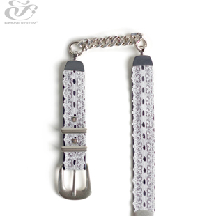 immune system 蕾丝拼接两用choker原创皮带可调节手环