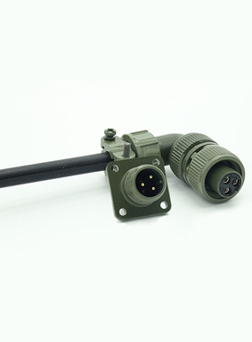 MS5015 3芯美军标航空插头 MS3108A-10SL-3S/P 3102 弯插头连接器